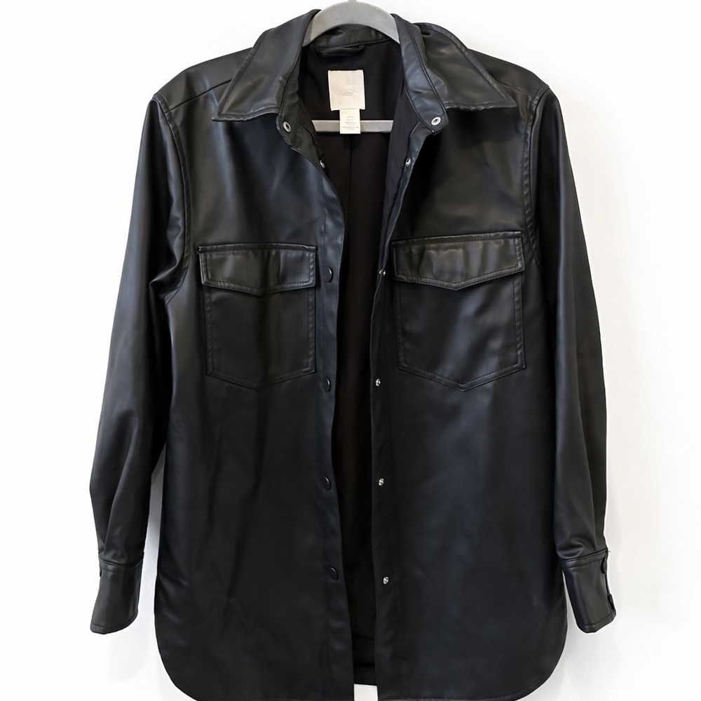 H&M Black Leather-Style Jacket